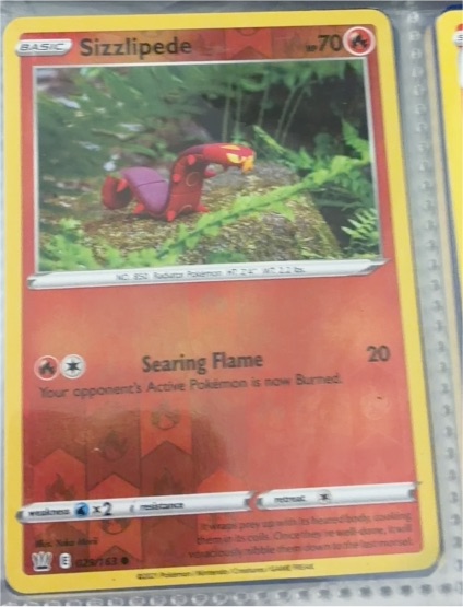 2021 Pokémon Sword & Shield Battle Styles #29 Sizzlipede — front