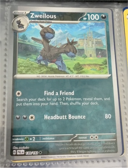 2023 Pokémon #139 Zweilous — front
