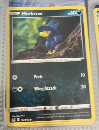 2022 Pokémon Lost Origin #114 Murkrow — front