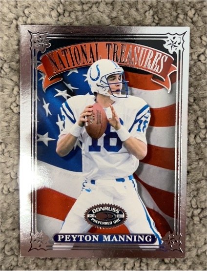 2000 Donruss Preferred National Treasures #NT18 Peyton Manning — front