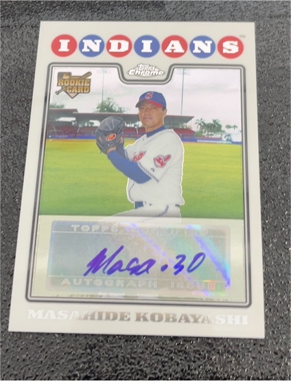 2008 Topps Chrome #233 Masahide Kobayashi Rookie Auto — front