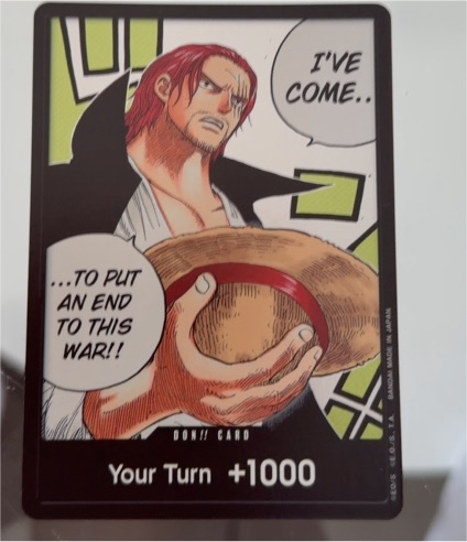 2023 One Piece Card Game OP-02 Paramount War #Shanks DON!! Card — front