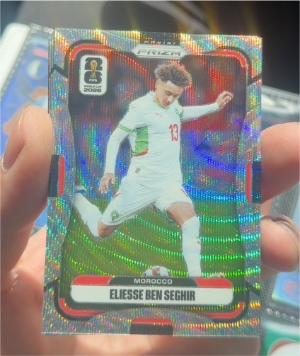 2026 Panini Prizm FIFA World Cup #303 Eliesse Ben Seghir Wave Prizm Morocco — front