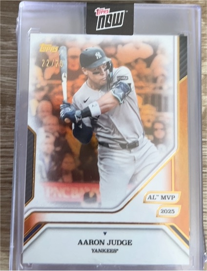 2025 Topps Now #22 Aaron Judge — front