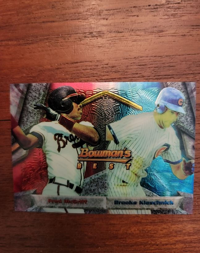 1994 Bowman's Best #92 Fred McGriff / Brooks Kieschnick — front
