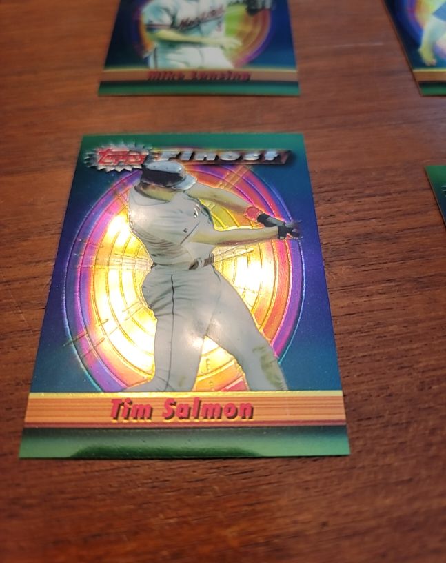 1994 Topps Finest #18 Tim Salmon — front