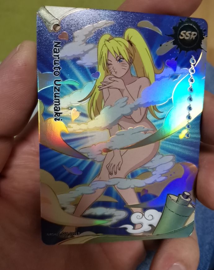 2002 Kayou Naruto Uzumaki NRSA01-SSR-021L3 Sexy Jutsu — front
