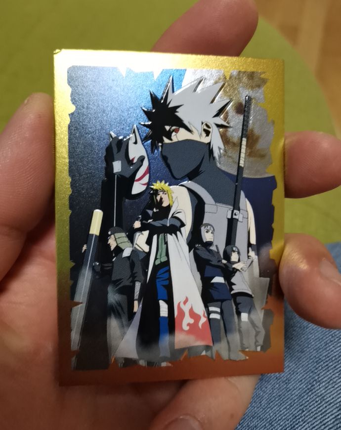 Naruto Minato Namikaze Team Sticker Gold Hologram Nifolmation — front