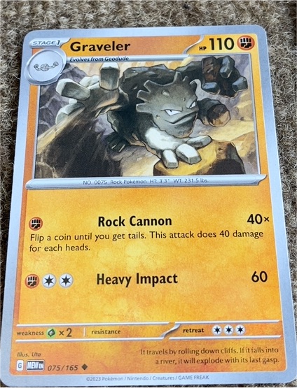 2023 Pokémon Scarlet & Violet 151 #075 Graveler — front