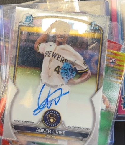 2023 Bowman Chrome #CPA-AU Abner Uribe — front