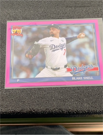 2026 Topps 91B2-5 Blake Snell Pink Parallel Dodgers — front