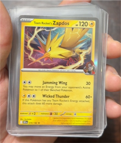 2025 Team Rocket's Zapdos #070/182 — front