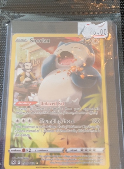 2022 Pokémon TCG Lost Origin #TG10 Snorlax — front