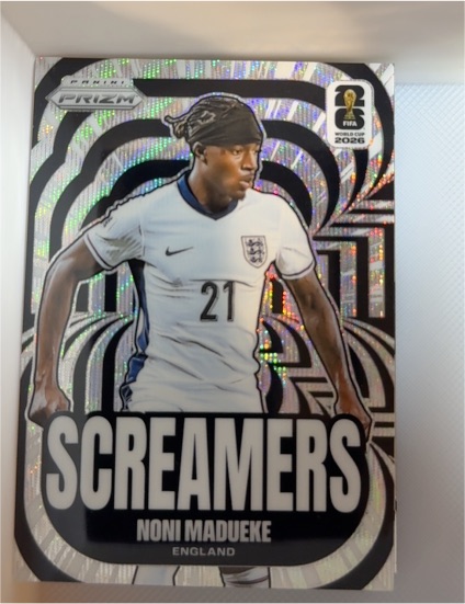 2026 Panini Prizm FIFA World Cup #22 Noni Madueke Screamers Silver — front