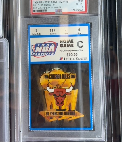1996 NBA Finals Game 1 Ticket Michael Jordan Chicago Bulls — front