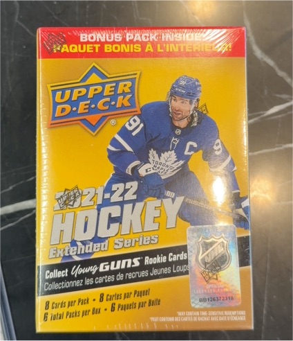 2021-22 Upper Deck Extended Series Hockey Bonus Pack — front