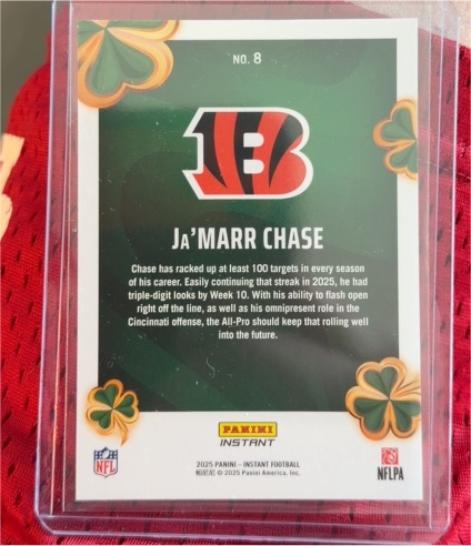 2025 Panini Instant #8 Ja'Marr Chase — front