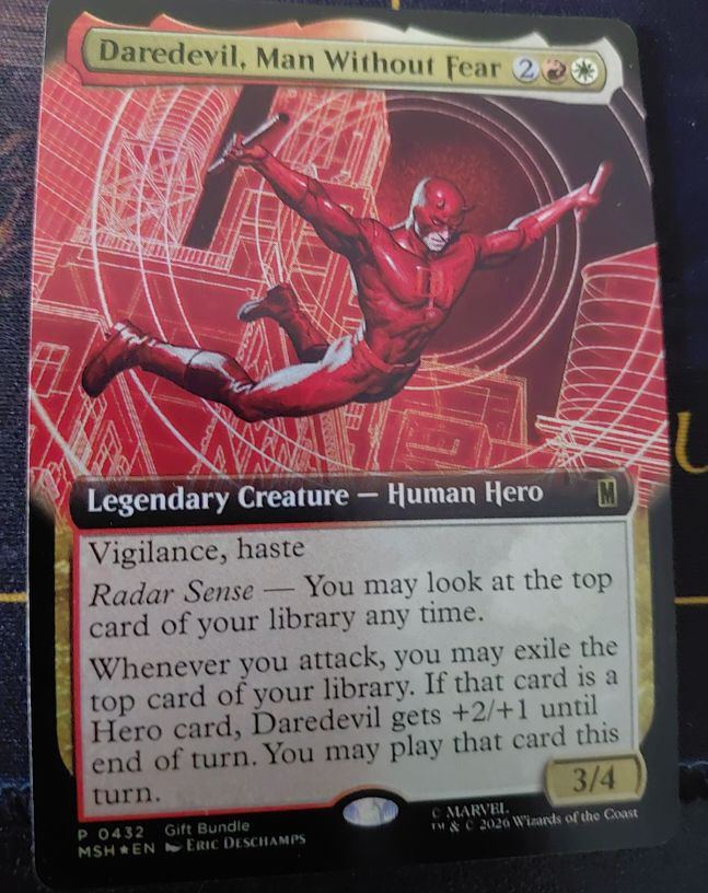 2020 Magic: The Gathering Marvel #0432 Daredevil, Man Without Fear — front