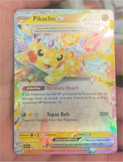 2024 Pokémon TCG Sv08 Surging Sparks #057/191 Pikachu ex — front