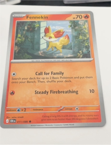 2026 Pokemon Chaos Rising #011 Fennekin — front