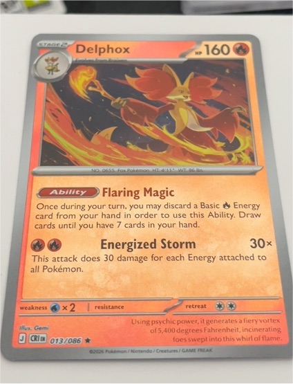 2026 Pokémon #013 Delphox — front