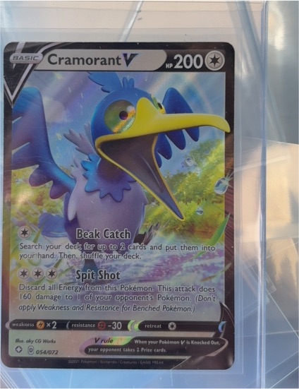 2021 Nintendo Pokémon Shining Fates #054/072 Cramorant V — front