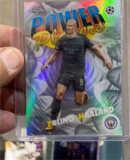 2026 Topps Chrome UEFA Champions League Power Players #PP-6 Erling Haaland — front