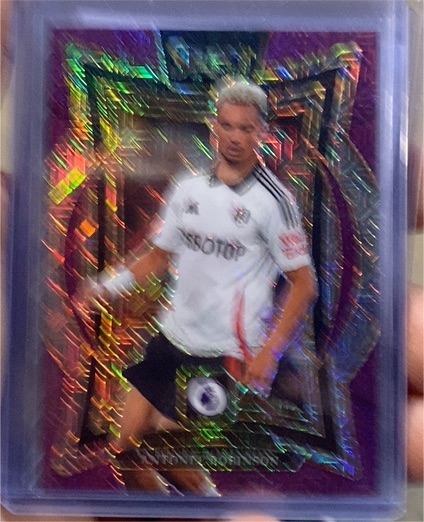 2022 Panini Select Premier League Soccer #33 Rodrigo Purple Mojo Prizm — front
