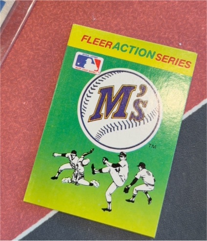 1990 Fleer Action Series Seattle Mariners Logo Sticker — front