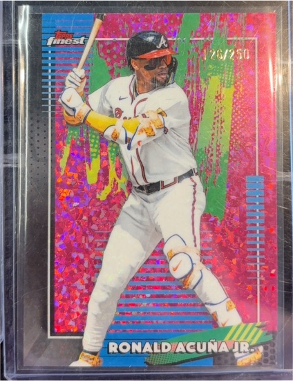 2026 Topps Finest #22 Ronald Acuña Jr. Mini Diamond Refractor Atlanta Braves — front