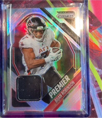 2025 Panini Prizm Premier Jerseys #PJY-BIR Bijan Robinson — front