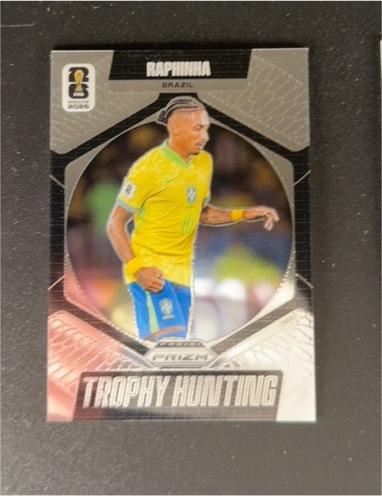 2026 Panini Prizm FIFA World Cup #3 Raphinha Trophy Hunting Insert — front