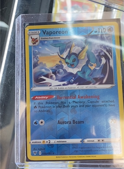 2020 Pokémon #030 Vaporeon — front