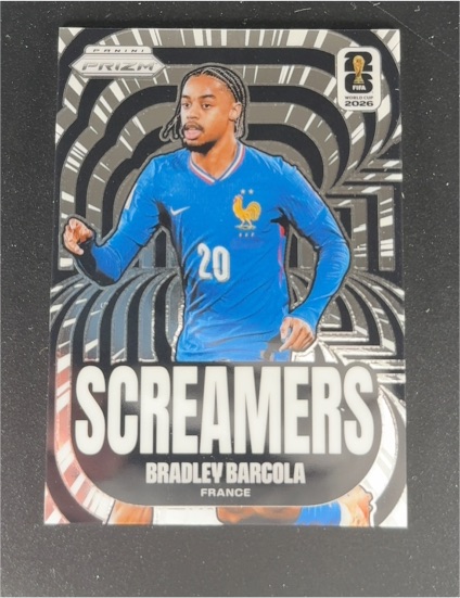 2026 Panini Prizm FIFA World Cup #14 Bradley Barcola Screamers — front