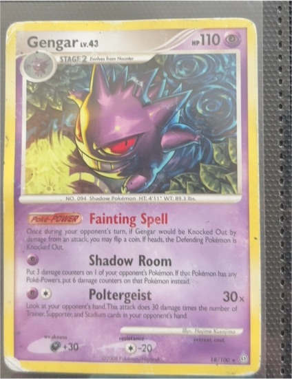 2008 Pokémon Stormfront #18 Gengar — front