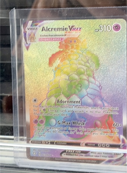 2021 Pokémon Shining Fates #073/072 Alcremie VMAX Secret Rare Rainbow — front