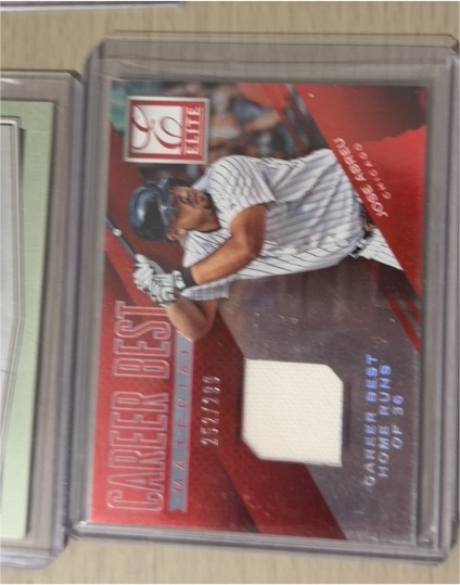2015 Panini Elite Career Best Materials #20 Jose Abreu — front