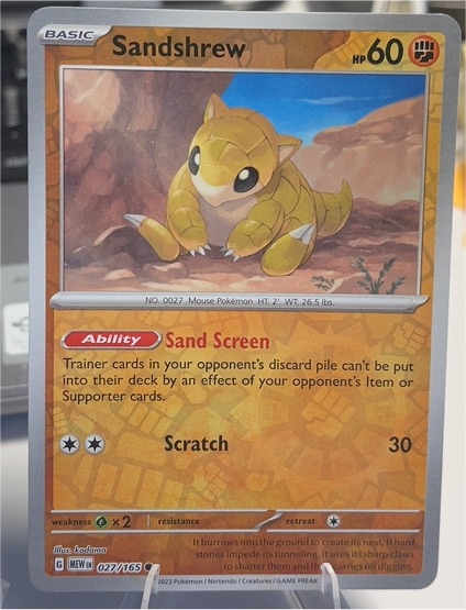 2023 Pokemon Scarlet & Violet 151 #027 Sandshrew — front