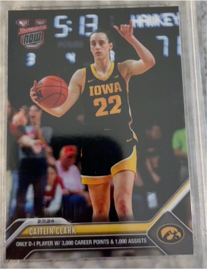 2024 Bowman U Now #48 Caitlin Clark Iowa Hawkeyes — front