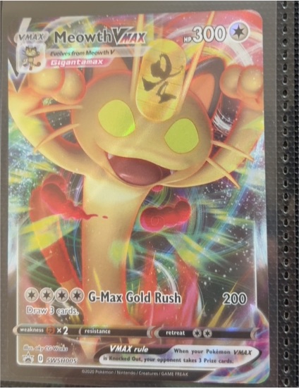 2020 Pokémon TCG Sword & Shield Meowth VMAX #SWSH005 — front
