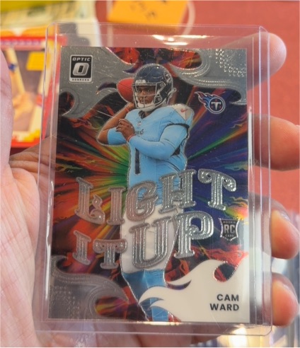 2025 Donruss Optic #1 Cam Ward Light It Up Rookie Insert Tennessee Titans — front