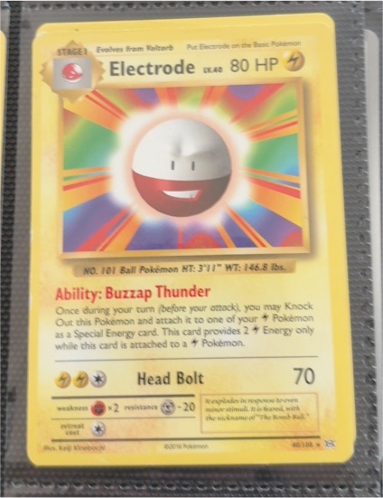 2016 Pokémon Evolutions #40 Electrode — front