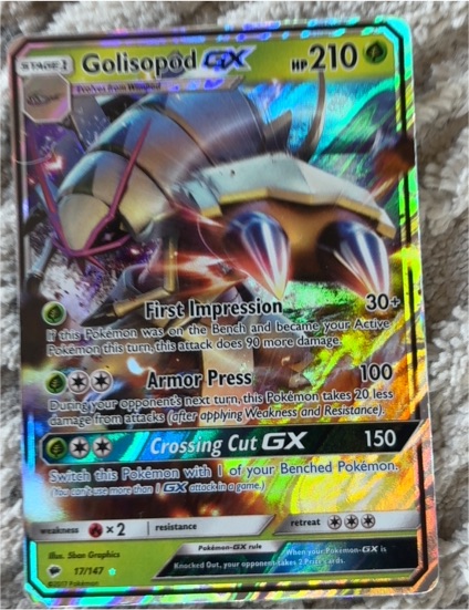 2017 Pokémon TCG Burning Shadows #17 Golisopod GX — front