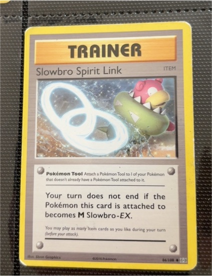 2016 Pokémon XY Evolutions #86 Slowbro Spirit Link — front