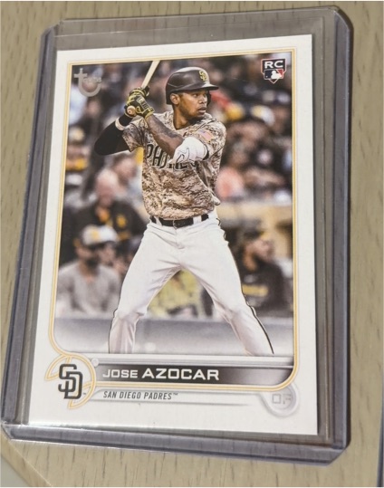 2022 Topps Update #US280 Jose Azocar Rookie Card — front