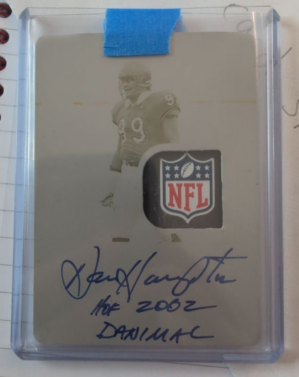 2002 National Treasures Danimal NFL Shield Printing Plate — front