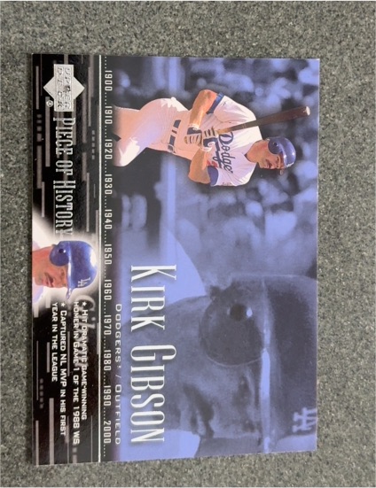 2002 Upper Deck Piece of History #63 Kirk Gibson — front