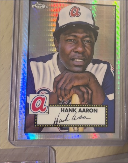 2021 Topps Chrome Platinum Anniversary #678 Hank Aaron — front