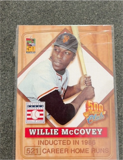 2001 Topps Post Cereal 500 Home Run Club #4 Willie McCovey — front