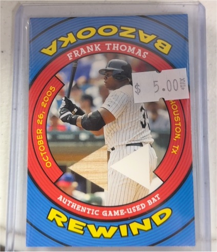 2006 Topps Bazooka Rewind Relics #BR-FT Frank Thomas — front